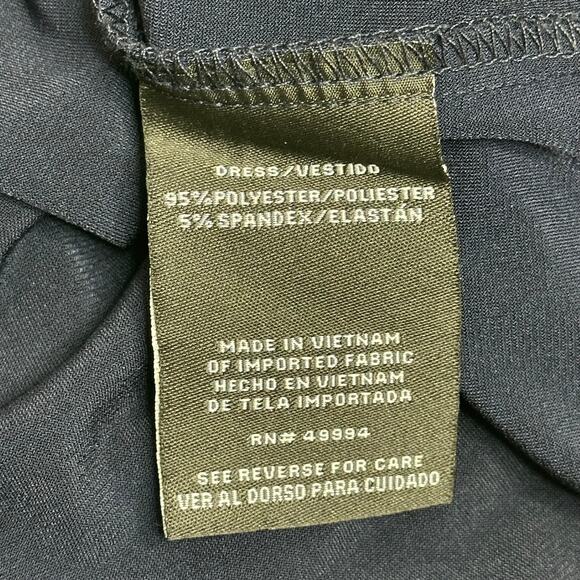 NWT R&M Richards Navy Blue Ruffle Sleeve Faux Wrap Cocktail Dress Womens Size 12 - Picture 10 of 12